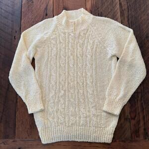Vintage Jennifer Moore butter yellow knit sweater